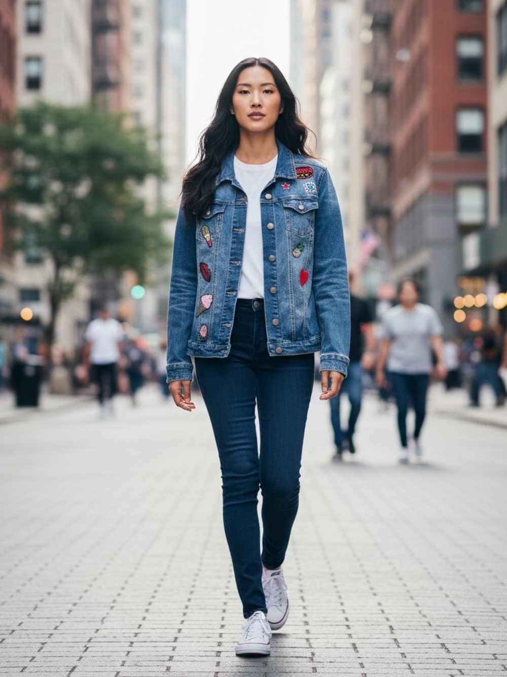 Love & Legend Patchwork Denim Jacket, Size 16